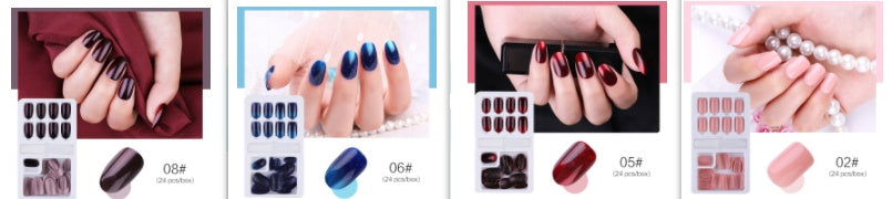 Reusable Stick-On Press-On Nails – Multi-Colour Set
